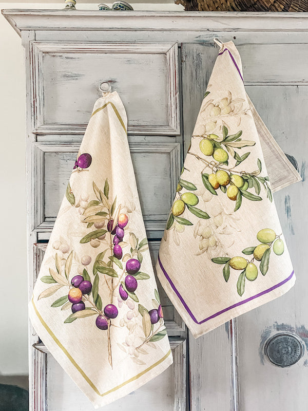 Abbiamo Tutto - Olive Kitchen Towels/Set of 3 - La Bella Fiona