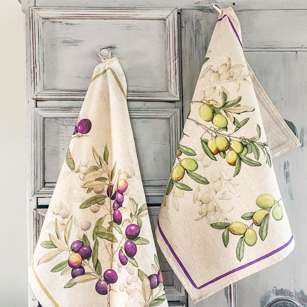 Olives Vintage Nature French Kitchen Towel — The Blue Peony