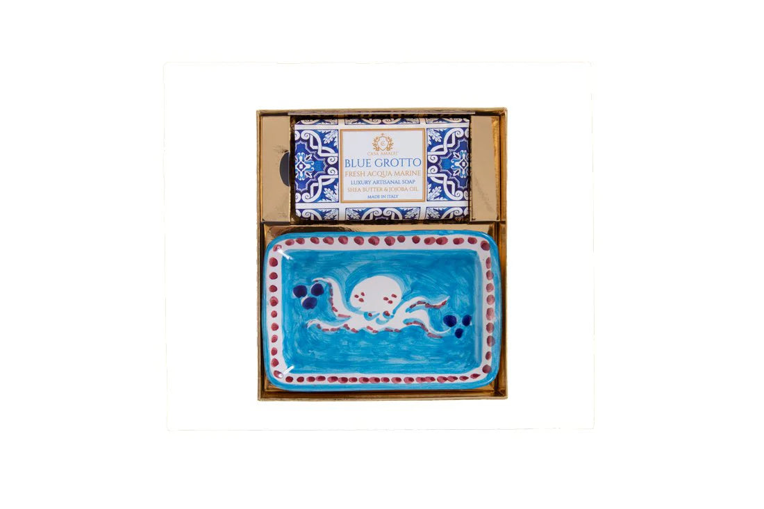 Blue Grotto, Body Soap and Soap Dish Gift Pack