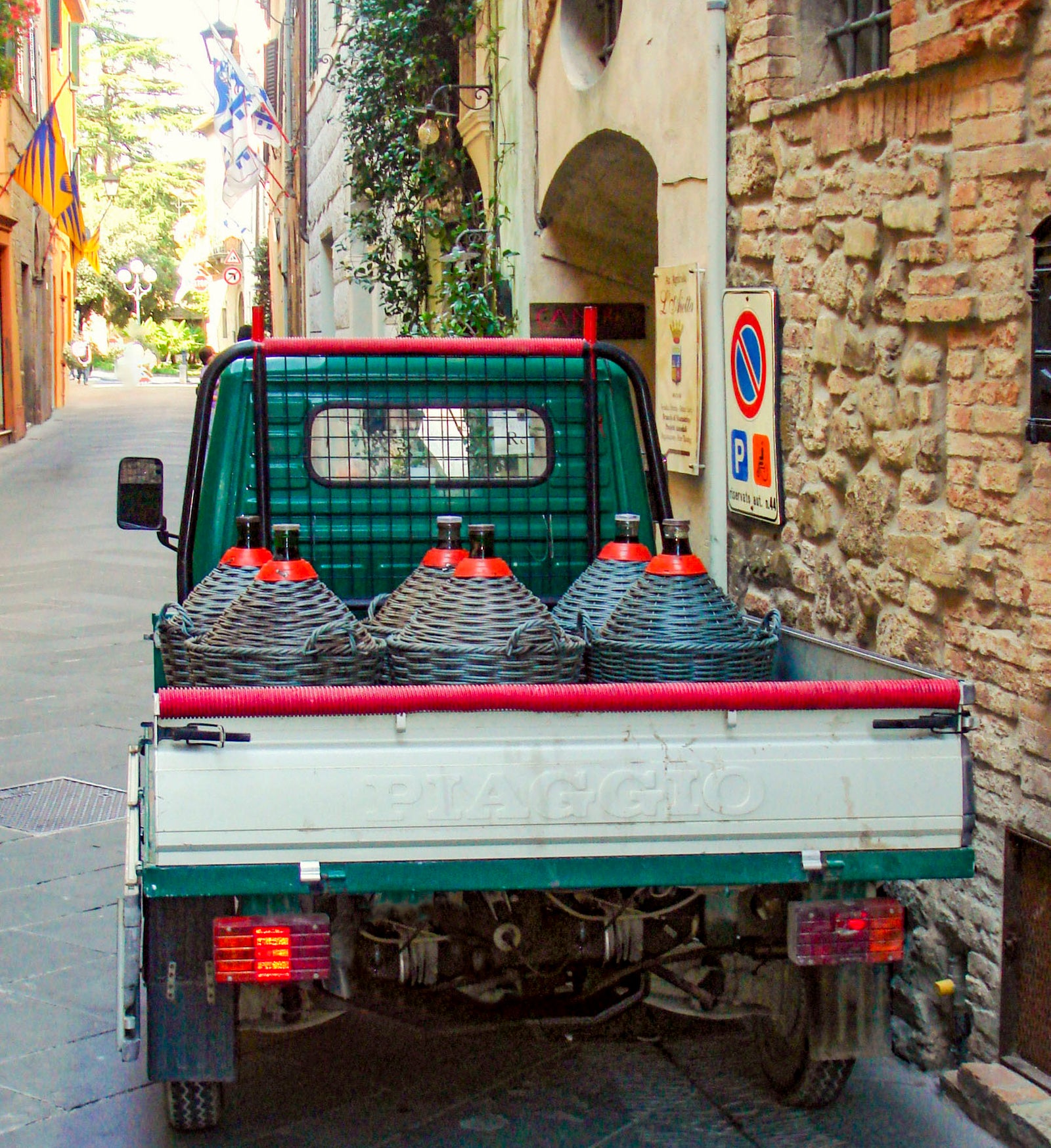 Truck loaded with wine.