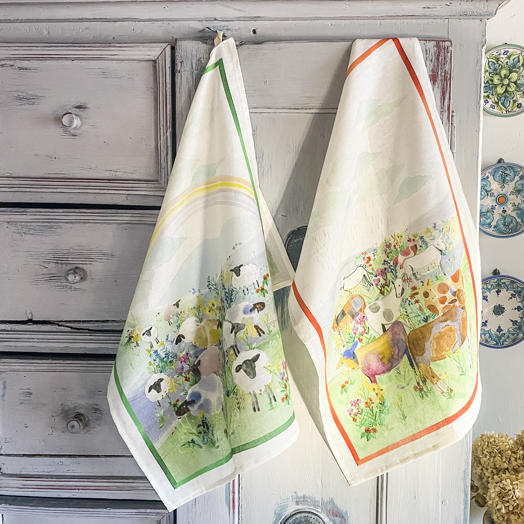 ORANGE TREE European Italian Linen Dish Towels - Tessitura Toscana  Exclusive Designs Tea Towels - Elegant 100% Linen Orange Kitchen Towels -  Fruits Vegetables Lovers Dishtowels - Farmers Market Kitchen Hand Towels -  French Home Decor Gifts