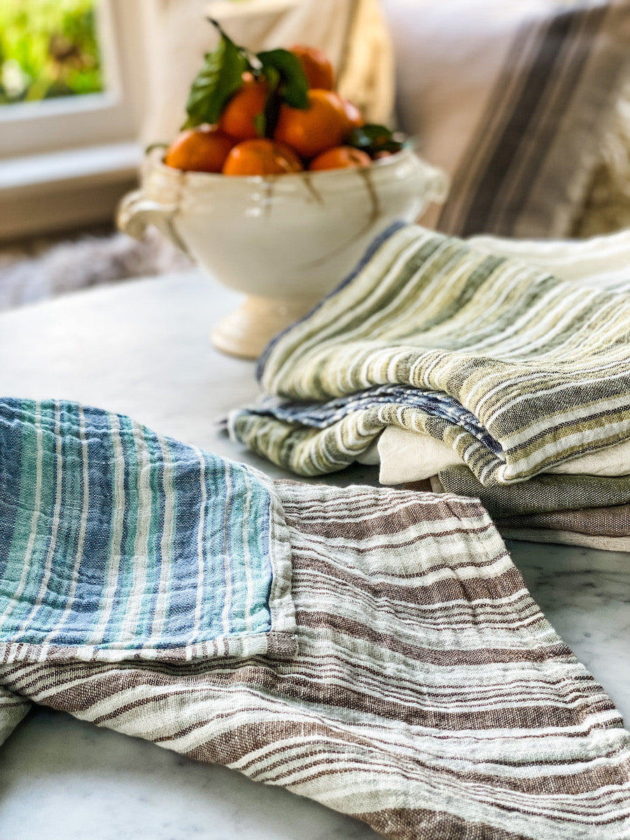 Striped Linen Dish Towel