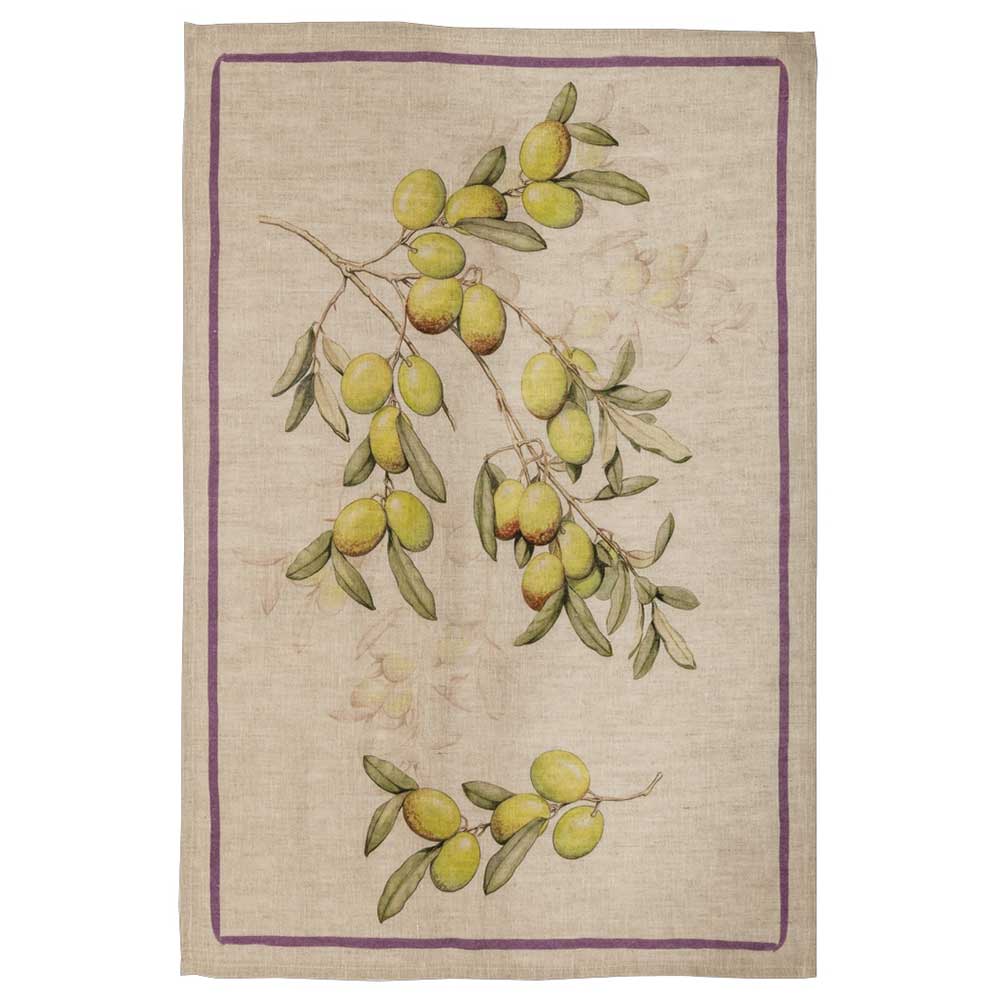 Rustic Sonoma Linen Kitchen Towel - Olive and Linen