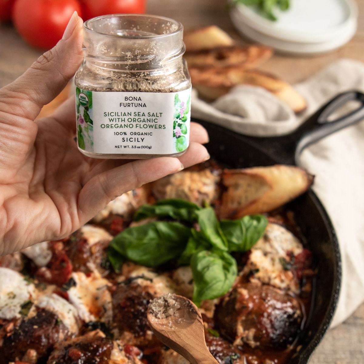 Sicilian Sea Salt with Organic Oregano Flowers