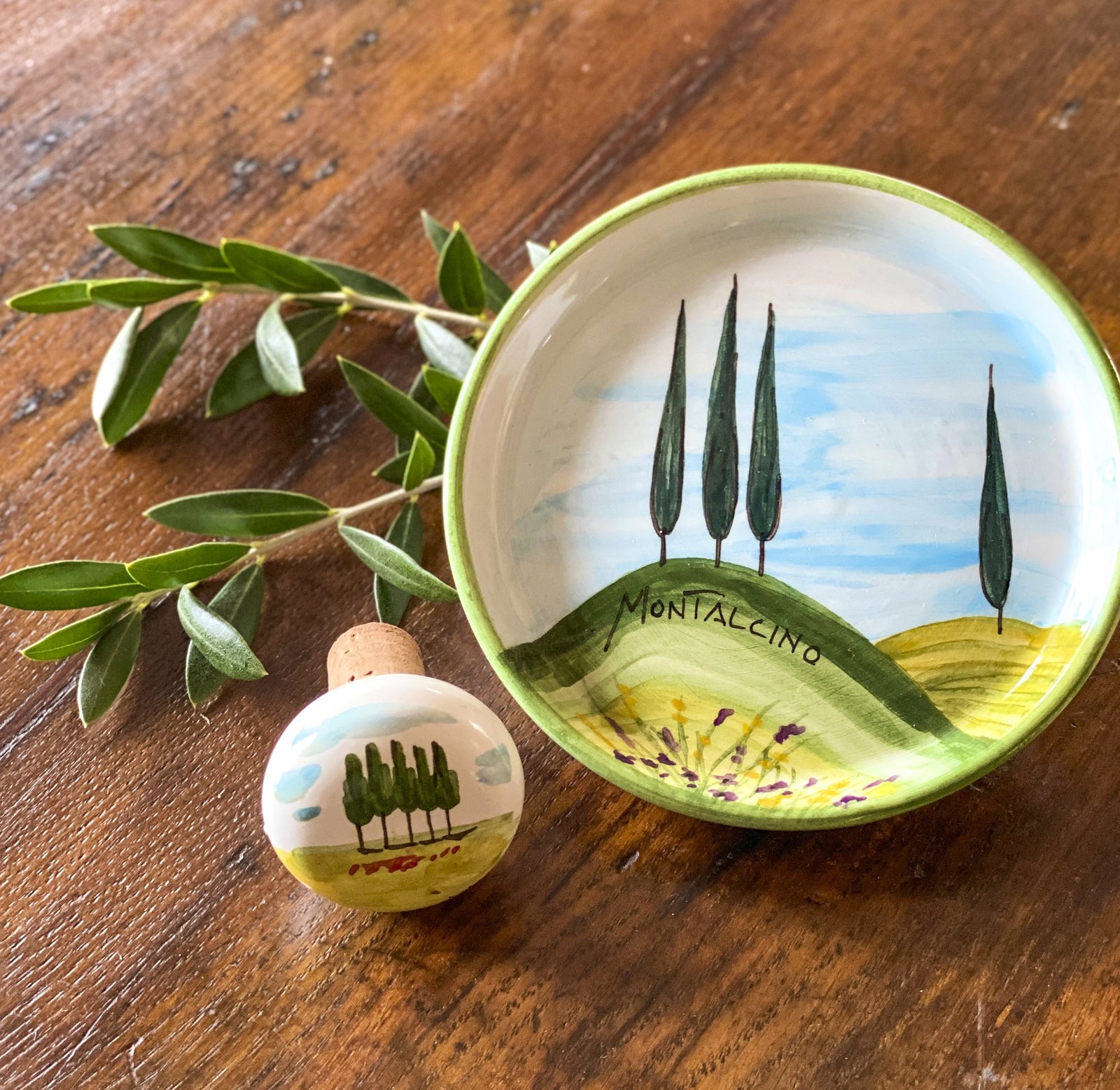 Montalcino Ceramic Wine Coaster